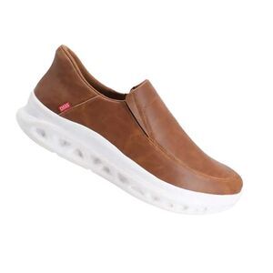 Duke Mens D555 Carlisle 1 Slip-on Wide Shoes / Dark Tan